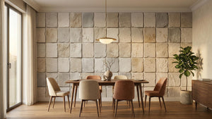 Rustic Beige wallpaper for Dining Room
