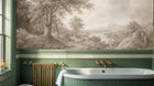 Traditional Beige wallpaper for Bathroom
