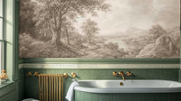 Banyo için Geleneksel Bej duvar kağıdı