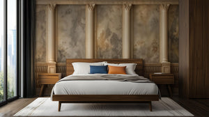 Traditional Beige wallpaper for Bedroom