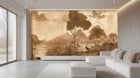 Traditional Beige wallpaper for Living Room