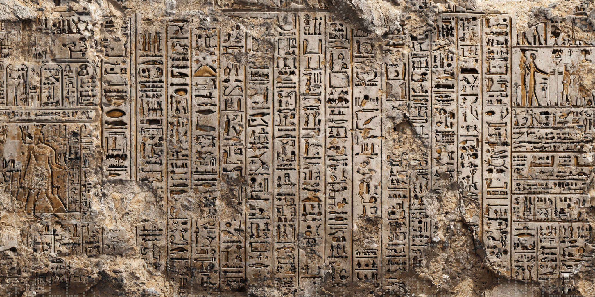 Ancient Hieroglyphics Wall Wallpaper