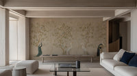 Traditional Beige wallpaper for Living Room