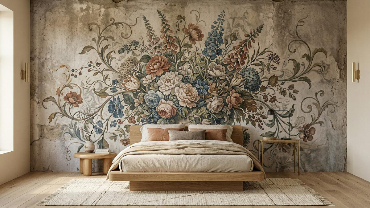 Vintage Beige wallpaper for Bedroom