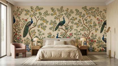 Vintage Beige wallpaper for Bedroom