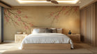 Blossoming branches wallpaper mural for a romantic bedroom wall