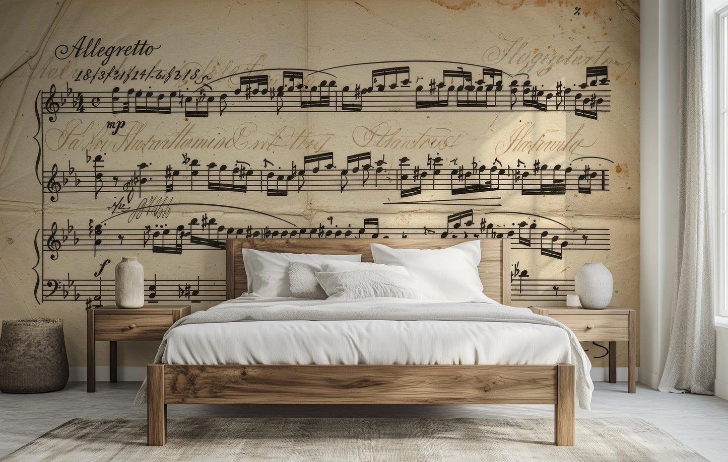 Vintage Beige wallpaper for Bedroom