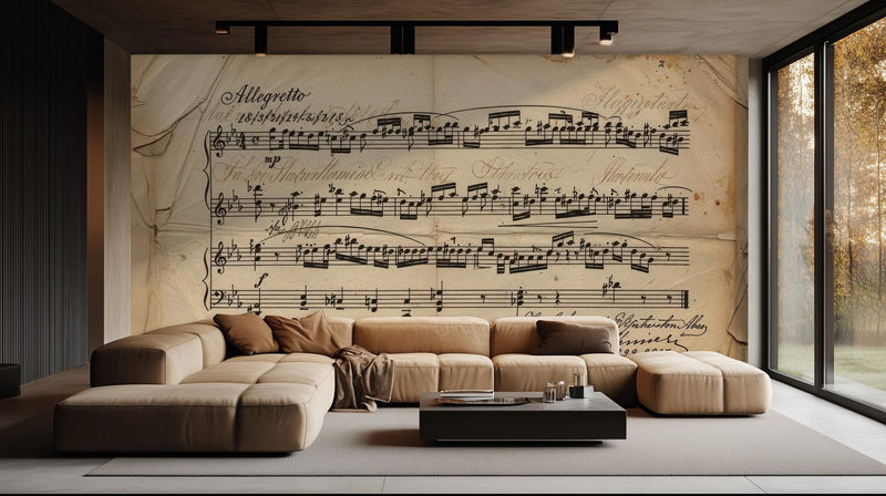 Vintage Beige wallpaper for Living Room