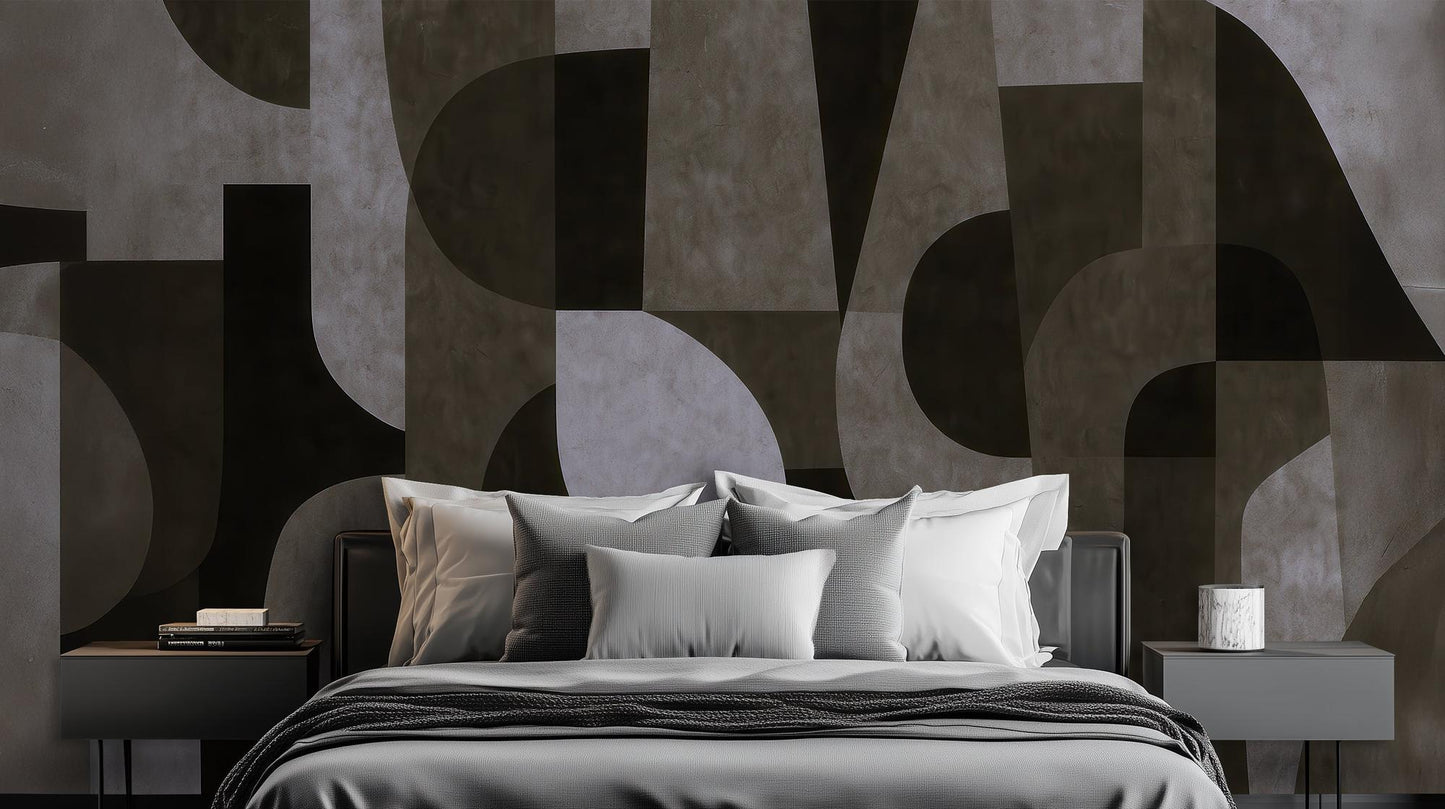 Abstract Black wallpaper for Living Room