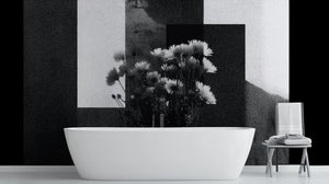 Abstract Black & White wallpaper for Bathroom