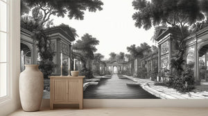 Classic Black & White wallpaper for Living Room