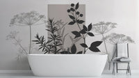 Banyo için Çağdaş Siyah & Beyaz duvar kağıdı