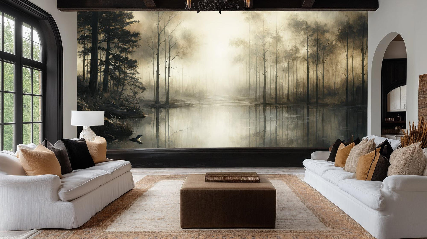 Contemporary Black & White wallpaper for Bedroom