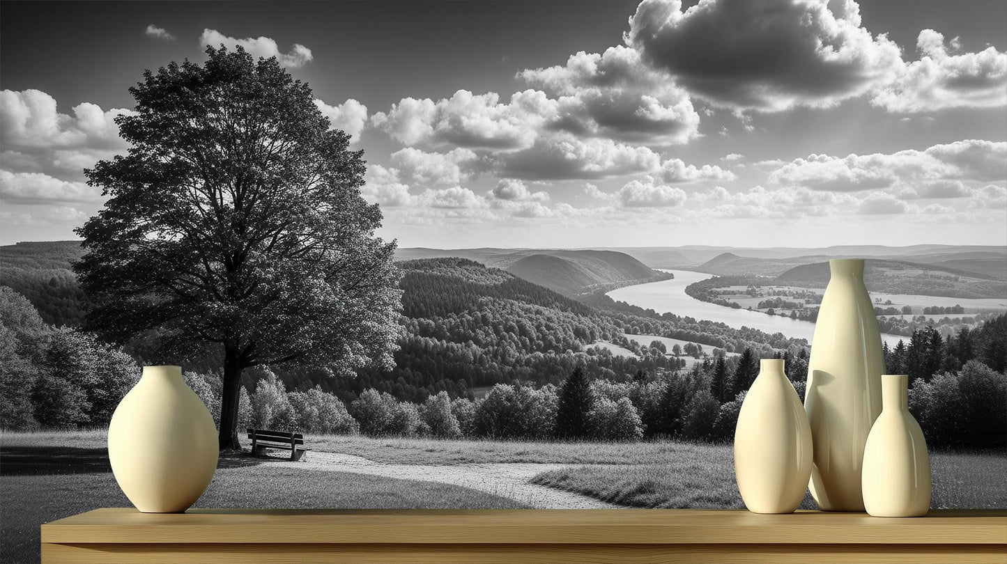 Contemporary Black & White wallpaper for Bedroom
