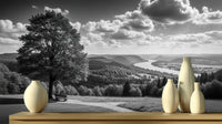 Contemporary Black & White wallpaper for Bedroom