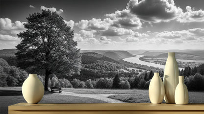 Contemporary Black & White wallpaper for Bedroom