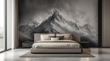 Contemporary Black & White wallpaper for Bedroom