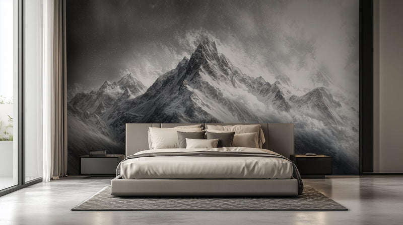 Contemporary Black & White wallpaper for Bedroom