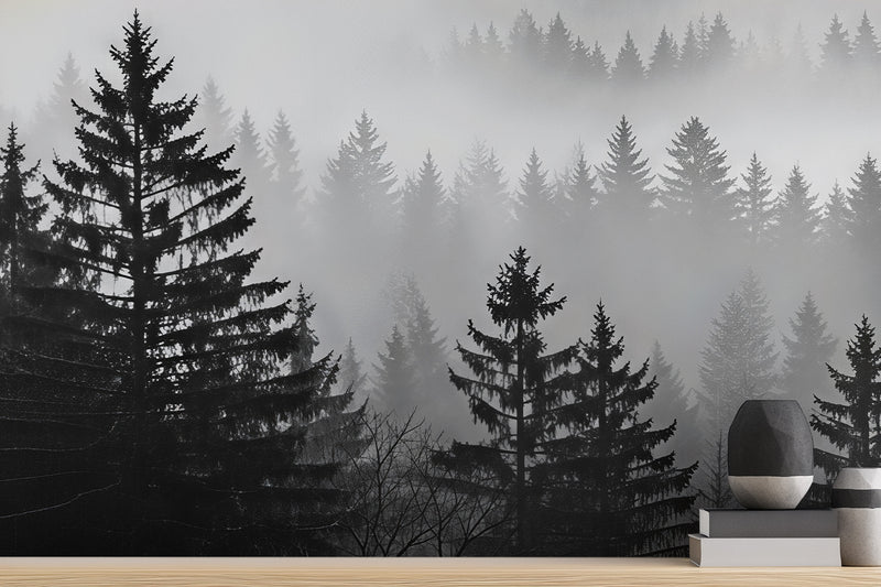 Contemporary Black & White wallpaper for Bedroom