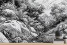 Contemporary Black & White wallpaper for Living Room