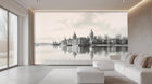 Contemporary Black & White wallpaper for Living Room