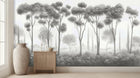 Contemporary Black & White wallpaper for Living Room
