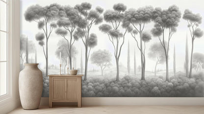 Contemporary Black & White wallpaper for Living Room