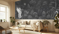 Contemporary Black & White wallpaper for Living Room