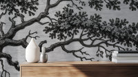 Contemporary Black & White wallpaper for Living Room