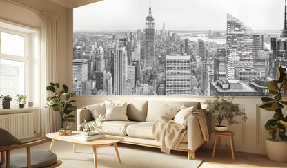 Contemporary Black & White wallpaper for Living Room