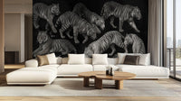 Contemporary Black & White wallpaper for Living Room