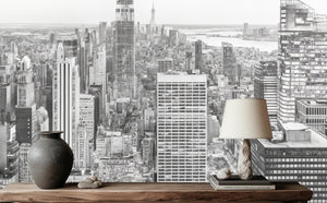 Contemporary Black & White wallpaper for Living Room