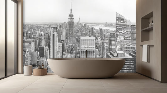 Modern Black & White wallpaper for Bathroom