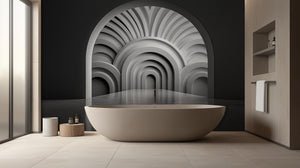 Modern Black & White wallpaper for Bathroom