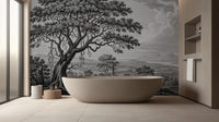 Modern Black & White wallpaper for Bathroom
