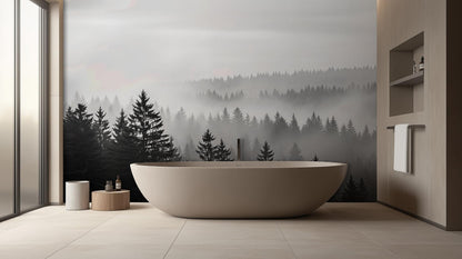 Modern Black & White wallpaper for Bathroom