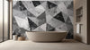 Monochrome Geometric Fragment Wallpaper