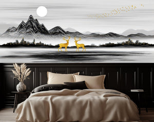 Modern Black & White wallpaper for Bedroom