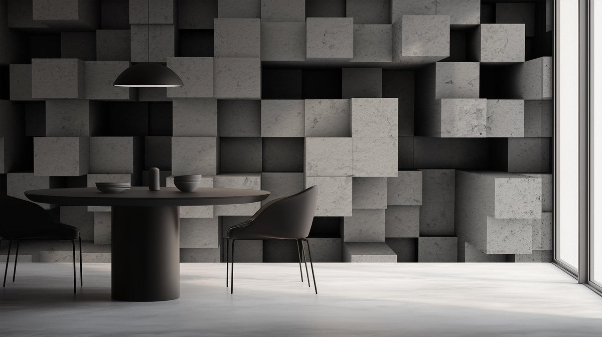 Modern Black & White wallpaper for Dining Room