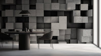 Modern Black & White wallpaper for Dining Room