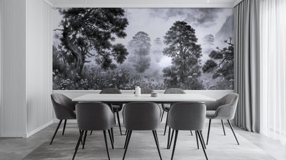 Modern Black & White wallpaper for Dining Room
