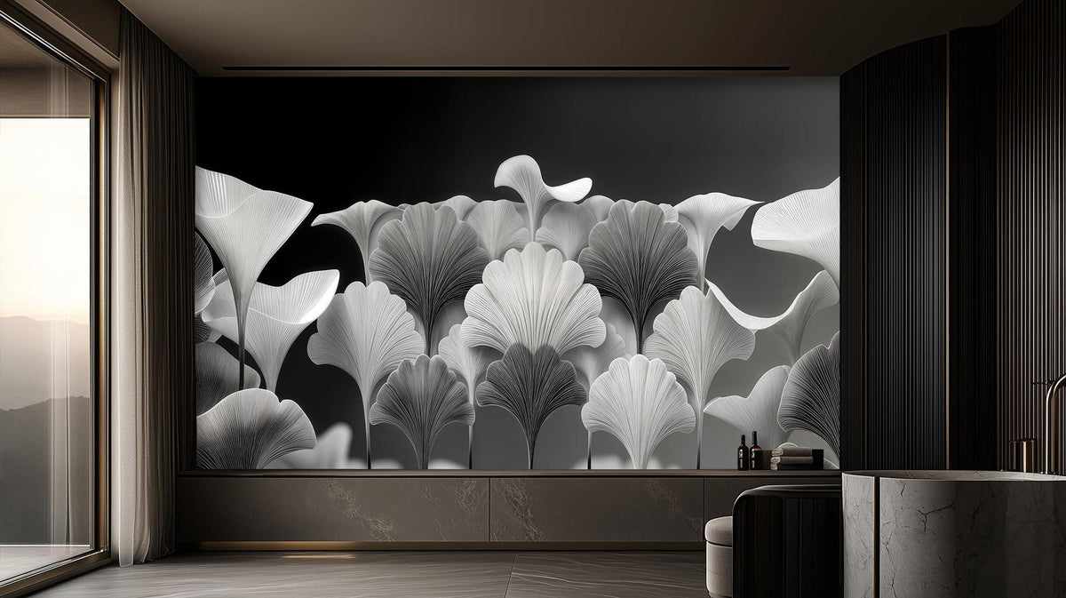 Modern Black & White wallpaper for Living Room