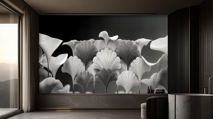 Modern Black & White wallpaper for Living Room