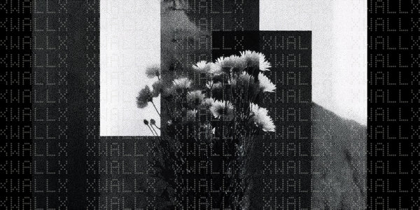 Monokrom Floral Boyut Duvar Kağıdı - Sample