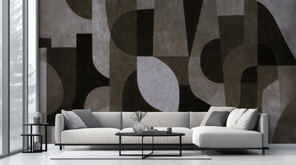 Modern Black & White wallpaper for Living Room