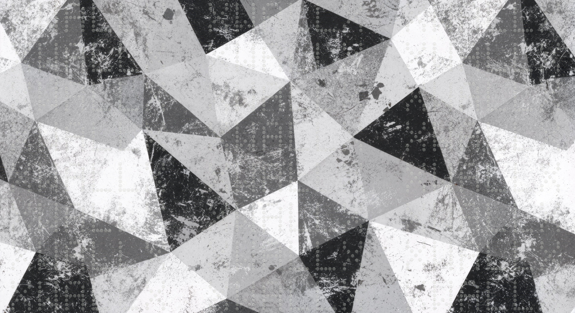 Monokrom Geometrik Parça Duvar Kağıdı