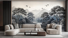 Modern Black & White wallpaper for Living Room