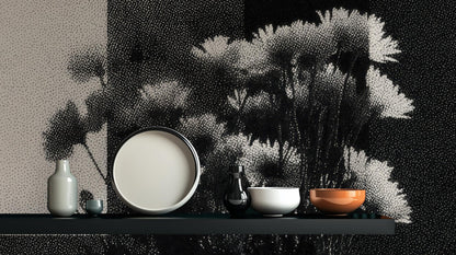Modern Black & White wallpaper for Living Room