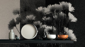Modern Black & White wallpaper for Living Room