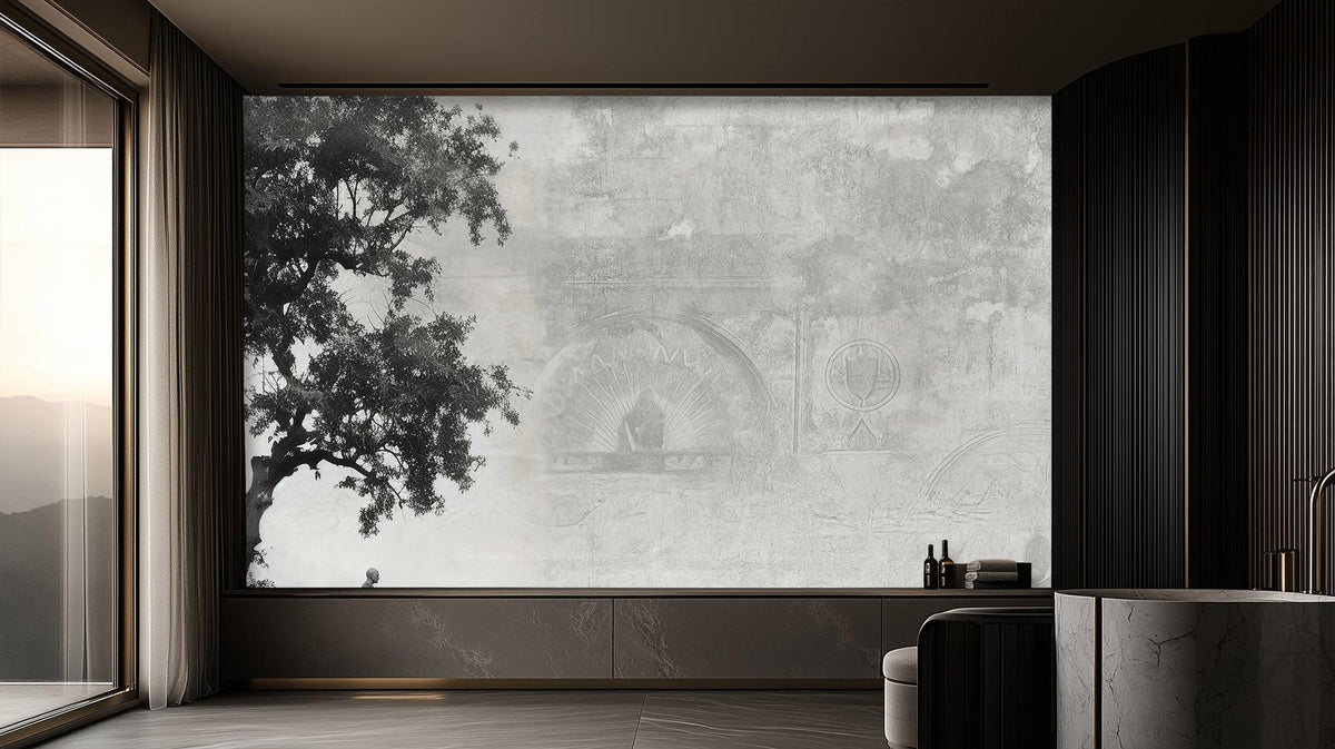Modern Black & White wallpaper for Living Room